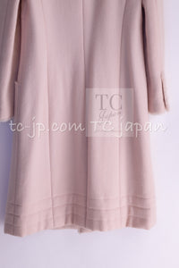 CHANEL 06PF Pale Pink Wool Long Coat 36 シャネル 淡いピンク ウール ロング コート 即発