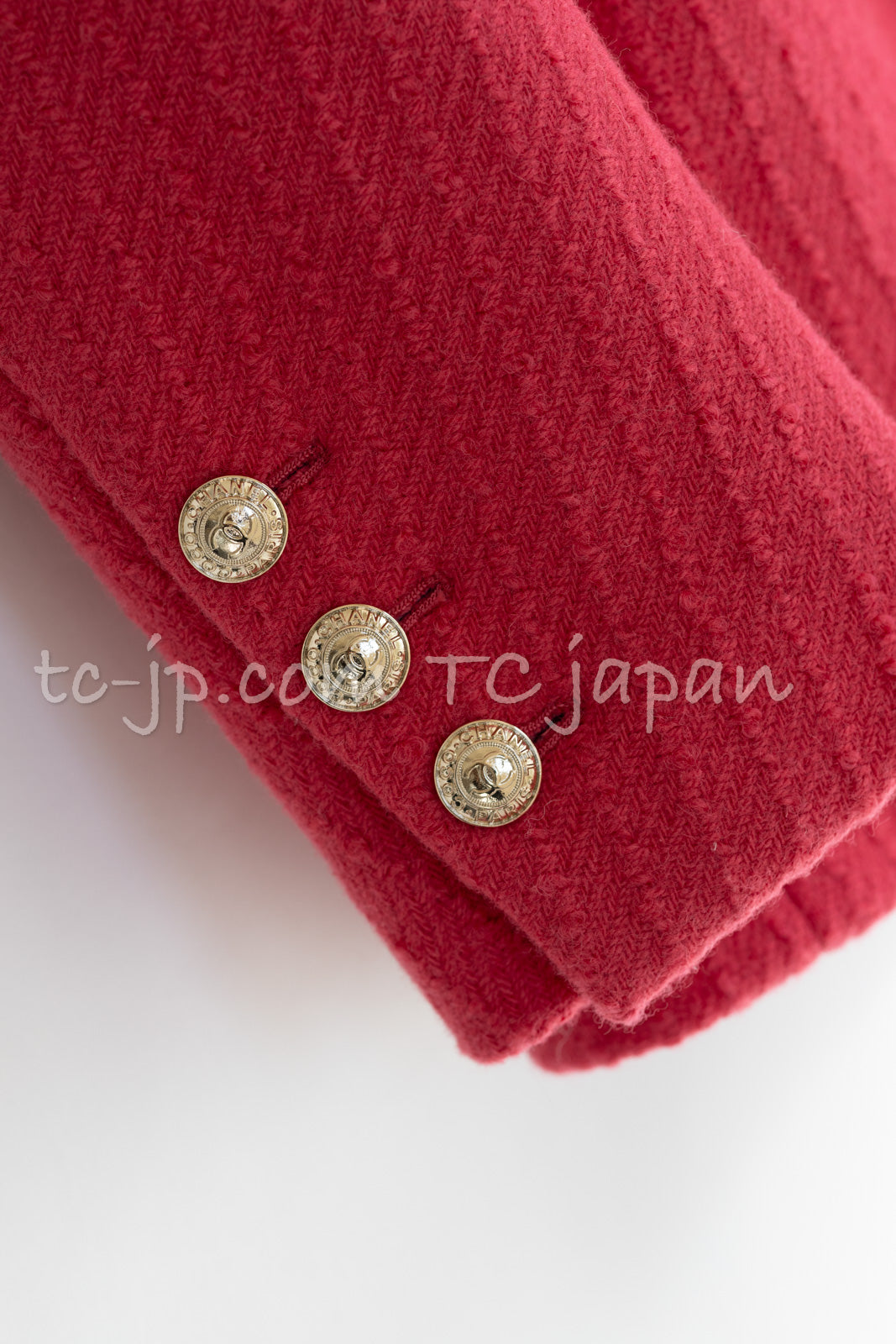 CHANEL 20A Coral Pink Wool Double Stand Collar Jacket Coat 38 40 シャネル コーラル ピンク ウール ダブル スタンド カラー コート ジャケット 即発