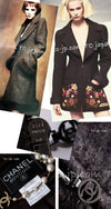 CHANEL 97A Vintage Brown Bird Flower Zipper Wool Tweed Coat 34 シャネル ヴィンテージ ブラウン 鳥花刺繍 ジッパー ウール ツイード コート 即発