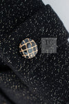 CHANEL 19PF Black Gold Belt Wool Coat 34 36 シャネル ブラック ゴールド ベルト付き ウール コート 即発