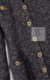 CHANEL 93A Vintage Black Ivory CC Gold Button Cotton Wool Coat 34 シャネル ヴィンテージ ブラック アイボリー ゴールド ココボタン コットン ウール コート 即発