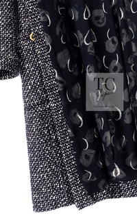 CHANEL 93A Vintage Black Ivory CC Gold Button Cotton Wool Coat 34 シャネル ヴィンテージ ブラック アイボリー ゴールド ココボタン コットン ウール コート 即発