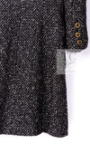 CHANEL 93A Vintage Black Ivory CC Gold Button Cotton Wool Coat 34 シャネル ヴィンテージ ブラック アイボリー ゴールド ココボタン コットン ウール コート 即発