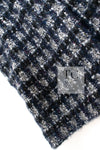 CHANEL 19B Navy Black Cashmere Wool Silk Coat 34 36 シャネル ネイビー ブラック カシミヤ ウール シルク コート 即発