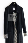 CHANEL 04A Black Wool 100% Tweed Coat 36 38 シャネル ブラック ウール100% ツイード コート 即発