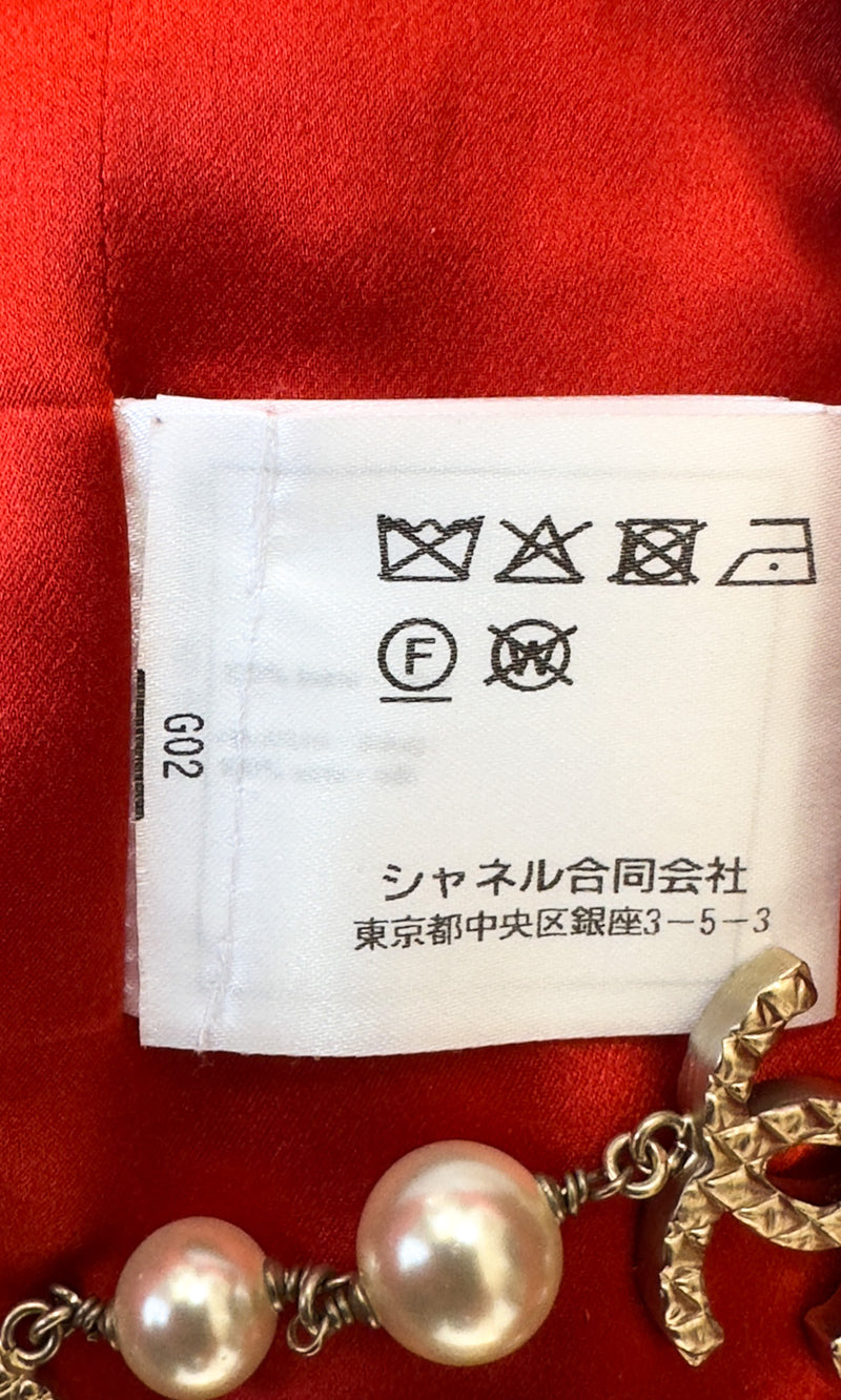 CHANEL 19A Coral Red Zipper Wool Tweed Coat Jacket 36 38 42 シャネル コーラル レッド ジッパー ウール ツイード コート ジャケット 即発