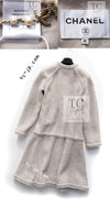 CHANEL 16A Beige Gold Braid Trim Wool Cotton Zipper Tweed Coat 36 38 シャネル ベージュ ゴールド ブレイド トリム ウール コットン ジッパー ツイード コート 即発