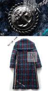 CHANEL 18PF Mohair Wool Red Navy Blue Super Soft Checked CC Logo Buttons Zip Coat 38 シャネル モヘア ウール レッド ネイビー ブルー ソフト チェック CCボタン ジッパー コート 即発