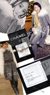 CHANEL 14PF Dark Chocolate Gray Mohair Light Long Coat 38 シャネル ダークチョコレート グレー ホワイト モヘア とっても軽くてふんわり暖か ロング コート 即発