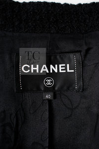 CHANEL 17PF Black CC Big Logo Buttons Wool Long Coat 38 40 シャネル ブラック CC ロゴ ビッグ ボタン ロング コート 即発