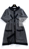 CHANEL 12B Navy Stand Collar Cashmere Silk Knit Coat Long Cardigan 36 38 40 42 シャネル ネイビー スタンド 襟 カシミヤ シルク ニット コート ロング カーディガン 即発