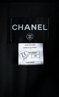 CHANEL 11PF Black Wool Gripox Square Buttons Jacket Pea Coat 44 シャネル ブラック ウール グリポワ スクエア ココ ボタン ジャケット ピー コート