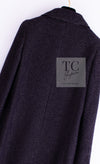 CHANEL 00A Purple Gold Wool Long Coat 38 シャネル パープル ゴールド ウール ロング コート 即発