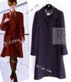 CHANEL 00A Purple Gold Wool Long Coat 38 シャネル パープル ゴールド ウール ロング コート 即発