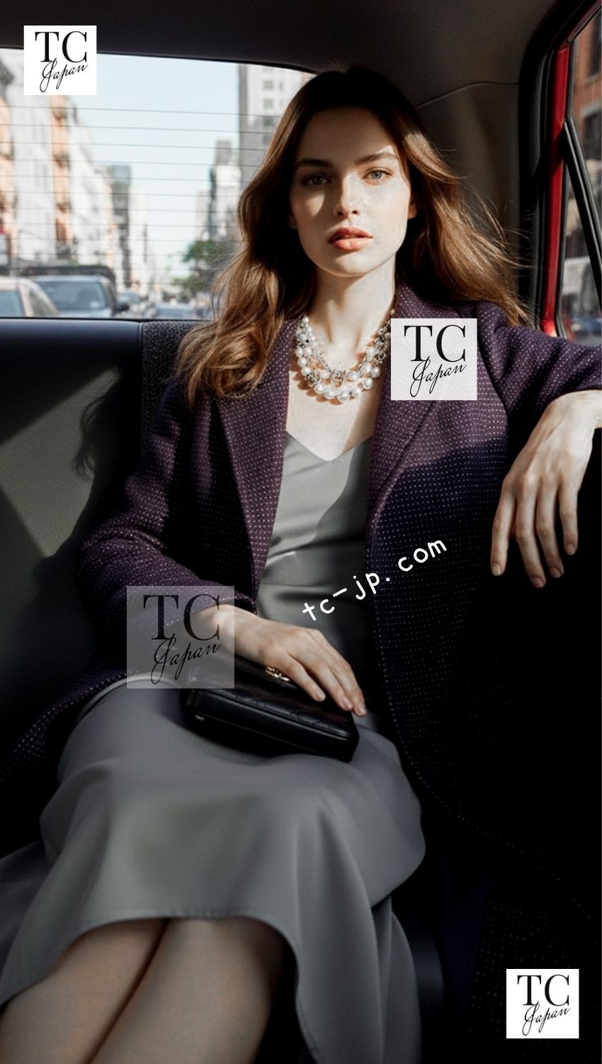 CHANEL 00A Vintage Purple Gold Wool Long Coat 38 シャネル ヴィンテージ パープル ゴールド ウール ロング コート 即発