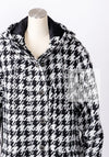 CHANEL 16B Black White Houndstooth Hooded Zip Coat 38 40 42 シャネル ブラック ホワイト 千鳥格子 ジッパー フード付き コート 即発