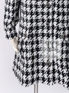 CHANEL 16B Black White Houndstooth Hooded Zip Coat 38 40 42 シャネル ブラック ホワイト 千鳥格子 ジッパー フード付き コート 即発