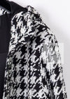 CHANEL 16B Black White Houndstooth Hooded Zip Coat 38 40 42 シャネル ブラック ホワイト 千鳥格子 ジッパー フード付き コート 即発