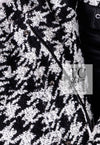 CHANEL 16B Black White Houndstooth Hooded Zip Coat 38 40 42 シャネル ブラック ホワイト 千鳥格子 ジッパー フード付き コート 即発
