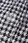CHANEL 16B Black White Houndstooth Hooded Zip Coat 38 40 42 シャネル ブラック ホワイト 千鳥格子 ジッパー フード付き コート 即発