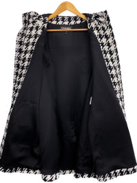 CHANEL 16B Black White Houndstooth Hooded Zip Coat 38 40 42 シャネル ブラック ホワイト 千鳥格子 ジッパー フード付き コート 即発