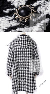 CHANEL 16B Black White Houndstooth Hooded Zip Coat 38 40 42 シャネル ブラック ホワイト 千鳥格子 ジッパー フード付き コート 即発