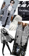 CHANEL 16B Black White Houndstooth Hooded Zip Coat 38 40 42 シャネル ブラック ホワイト 千鳥格子 ジッパー フード付き コート 即発