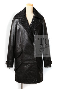 CHANEL 12A Black Motorcycle Lambskin Leather Jacket Coat 38 40 シャネル ブラック モーターサイクル ラムスキン レザー ジャケット コート 即発