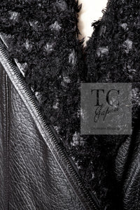 CHANEL 12A Black Motorcycle Lambskin Leather Jacket Coat 38 40 シャネル ブラック モーターサイクル ラムスキン レザー ジャケット コート 即発