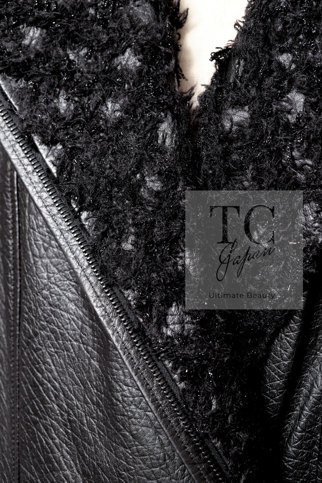 CHANEL 12A Black Motorcycle Lambskin Leather Jacket Coat 38 40 シャネル ブラック モーターサイクル ラムスキン レザー ジャケット コート 即発