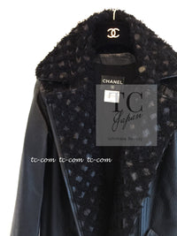 CHANEL 12A Black Motorcycle Lambskin Leather Jacket Coat 38 40 シャネル ブラック モーターサイクル ラムスキン レザー ジャケット コート 即発
