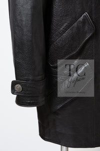 CHANEL 12A Black Motorcycle Lambskin Leather Jacket Coat 38 40 シャネル ブラック モーターサイクル ラムスキン レザー ジャケット コート 即発
