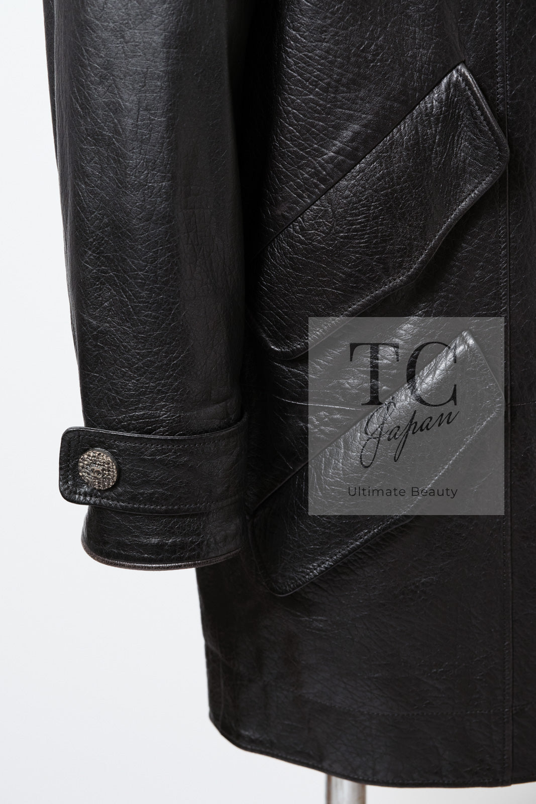 CHANEL 12A Black Motorcycle Lambskin Leather Jacket Coat 38 40 シャネル ブラック モーターサイクル ラムスキン レザー ジャケット コート 即発