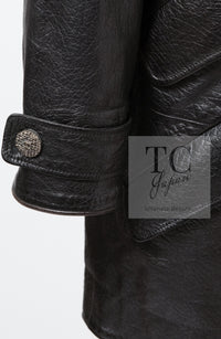 CHANEL 12A Black Motorcycle Lambskin Leather Jacket Coat 38 40 シャネル ブラック モーターサイクル ラムスキン レザー ジャケット コート 即発