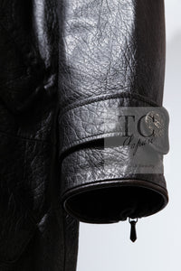 CHANEL 12A Black Motorcycle Lambskin Leather Jacket Coat 38 40 シャネル ブラック モーターサイクル ラムスキン レザー ジャケット コート 即発