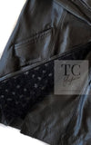 CHANEL 12A Black Motorcycle Lambskin Leather Jacket Coat 38 40 シャネル ブラック モーターサイクル ラムスキン レザー ジャケット コート 即発