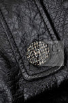 CHANEL 12A Black Motorcycle Lambskin Leather Jacket Coat 38 40 シャネル ブラック モーターサイクル ラムスキン レザー ジャケット コート 即発