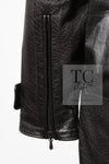 CHANEL 12A Black Motorcycle Lambskin Leather Jacket Coat 38 40 シャネル ブラック モーターサイクル ラムスキン レザー ジャケット コート 即発