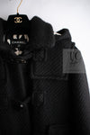 CHANEL 21B Black Wool Alpaca Blouson Duffel Jacket Coat 34 36 38 40 シャネル ブラック ウール アルパカ ブルゾン ダッフル ジャケット コート 即発