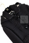 CHANEL 21B Black Wool Alpaca Blouson Duffel Jacket Coat 34 36 38 40 シャネル ブラック ウール アルパカ ブルゾン ダッフル ジャケット コート 即発