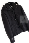CHANEL 21B Black Wool Alpaca Blouson Duffel Jacket Coat 34 36 38 40 シャネル ブラック ウール アルパカ ブルゾン ダッフル ジャケット コート 即発