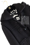 CHANEL 21B Black Wool Alpaca Blouson Duffel Jacket Coat 34 36 38 40 シャネル ブラック ウール アルパカ ブルゾン ダッフル ジャケット コート 即発