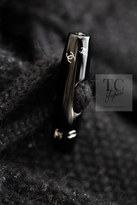 CHANEL 21B Black Wool Alpaca Blouson Duffel Jacket Coat 34 36 38 40 シャネル ブラック ウール アルパカ ブルゾン ダッフル ジャケット コート 即発