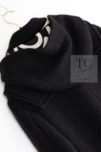 CHANEL 21B Black Wool Alpaca Blouson Duffel Jacket Coat 34 36 38 40 シャネル ブラック ウール アルパカ ブルゾン ダッフル ジャケット コート 即発