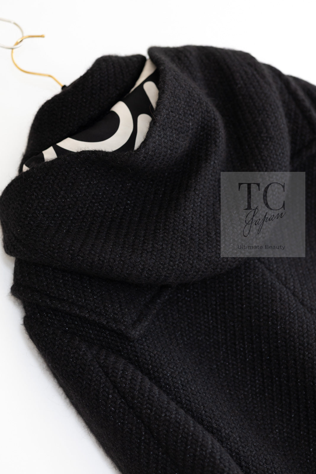 CHANEL 21B Black Wool Alpaca Blouson Duffel Jacket Coat 34 36 38 40 シャネル ブラック ウール アルパカ ブルゾン ダッフル ジャケット コート 即発