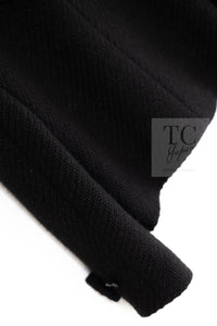CHANEL 21B Black Wool Alpaca Blouson Duffel Jacket Coat 34 36 38 40 シャネル ブラック ウール アルパカ ブルゾン ダッフル ジャケット コート 即発