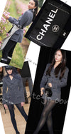 CHANEL 18PF Navy Wool 100% Double Jacket Half Pea Coat 40 シャネル ネイビー ウール100% ダブル ジャケット ハーフ ピー コート 即発
