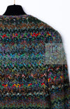 CHANEL 93A Vintage Green Multicolor Gold Buttons Wool Tweed Coat 40 42 シャネル ヴィンテージ グリーン マルチカラー ゴールド ボタン ウール ツイード コート 即発