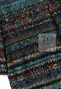 CHANEL 93A Vintage Green Multicolor Gold Buttons Wool Tweed Coat 40 42 シャネル ヴィンテージ グリーン マルチカラー ゴールド ボタン ウール ツイード コート 即発