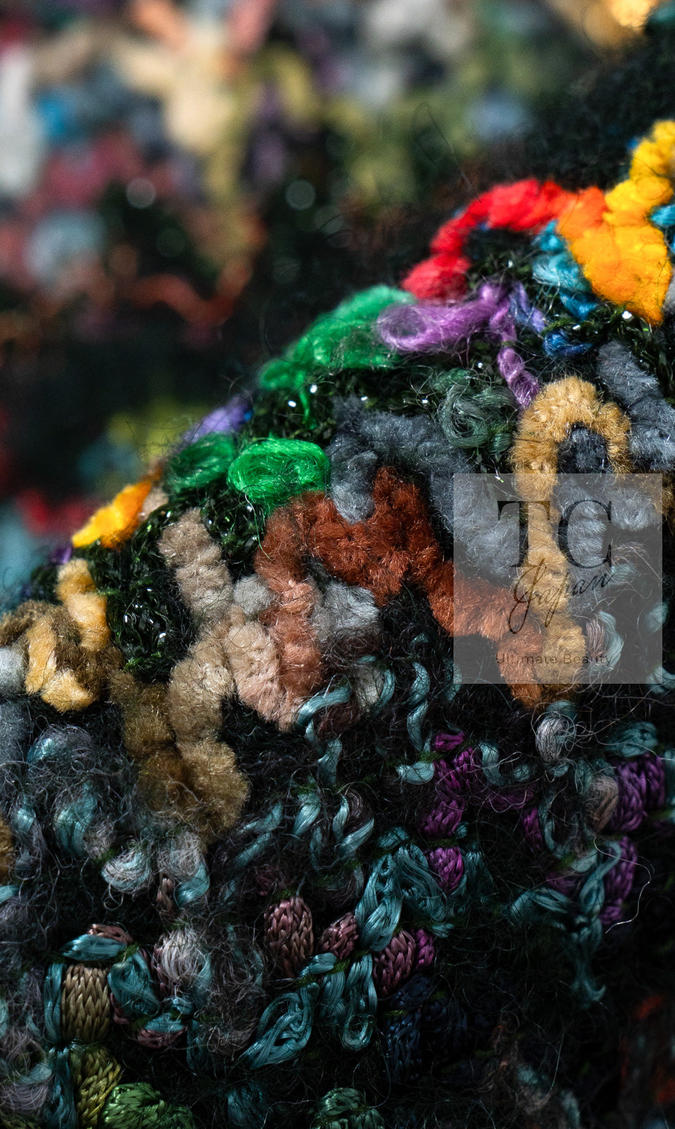 CHANEL 93A Vintage Green Multicolor Gold Buttons Wool Tweed Coat 40 42 シャネル ヴィンテージ グリーン マルチカラー ゴールド ボタン ウール ツイード コート 即発